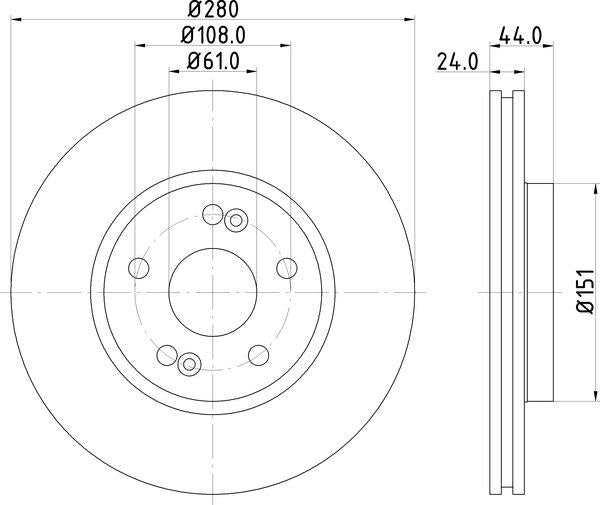 Mintex Brake Discs fits -Renault S265:5 MDC778 (also fits other vehicles)