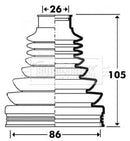 Borg & Beck Cv Joint Boot Kit Part No -BCB2912