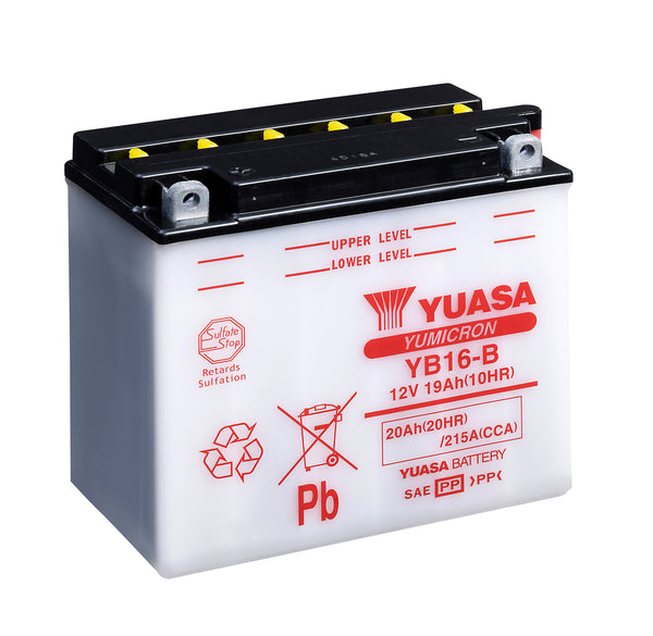 YB16-B (CP) 12V Yuasa Yumicron Motorcycle Battery