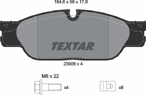 Textar Brake Pad Set - 2390801