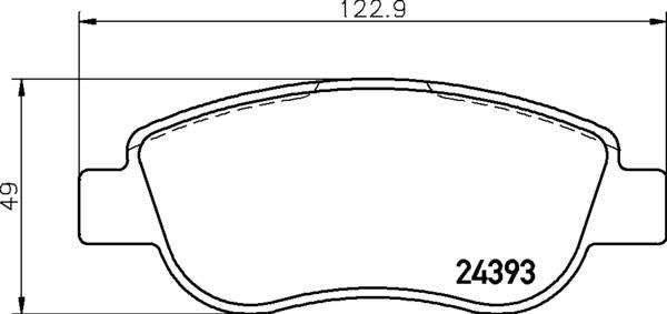 Mintex Brake Pad Set fits -Fiat MDB2792 (also fits other vehicles)