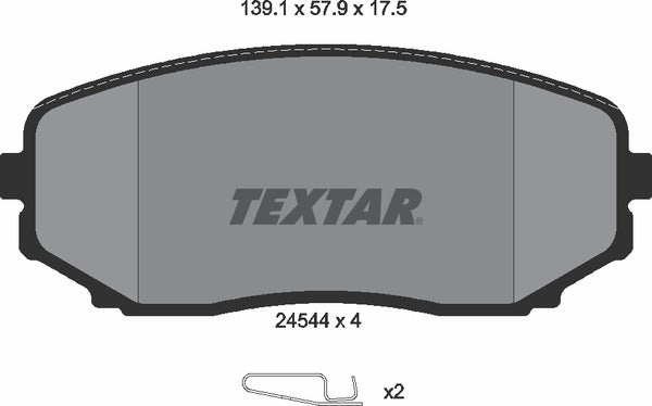 Textar Brake Pad Set - 2454401