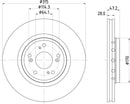 Mintex Brake Discs fits -Honda V272:5 MDC2773 (also fits other vehicles)