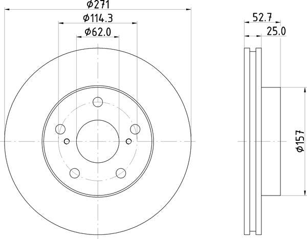 Mintex Brake Discs fits -Toyota V239:4 MDC905 (also fits other vehicles)