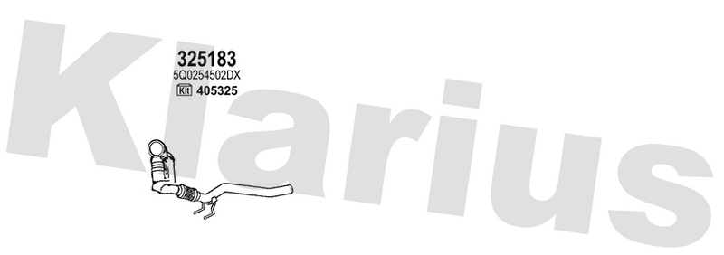 Klarius 325183 - Catalyst Type Approved Withpip  - Fits Audi A3 Limousine (8VS, 8VM) 2.0
