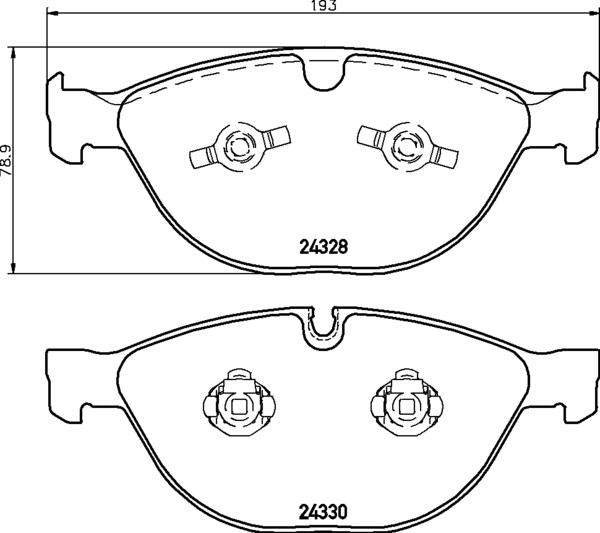 Mintex Brake Pad Set fits -BMW Jaguar MDB2826 (also fits other vehicles)