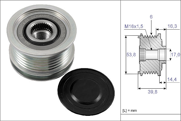 INA Alternator Freewheel Clutch - Part No - 535017010