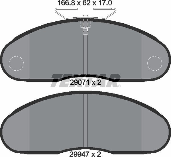 Textar Brake Pad Set - 2907102