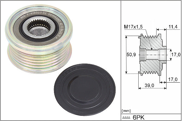 INA Alternator Freewheel Clutch - Part No - 535035810
