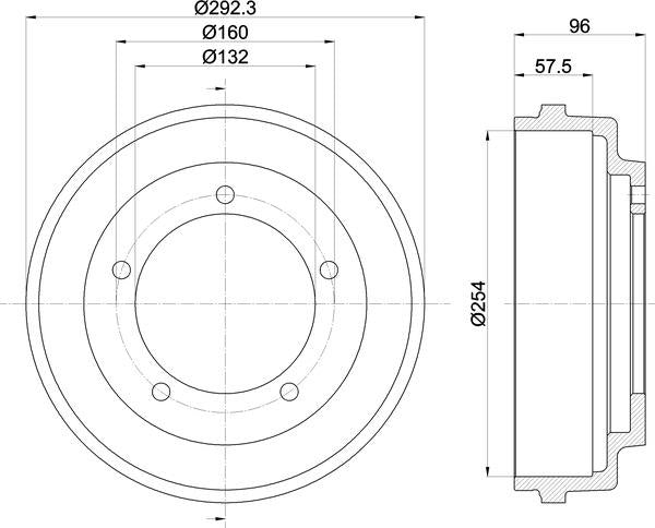 Mintex Brake Drum (Single) fits -Ford MBD020 (also fits other vehicles)
