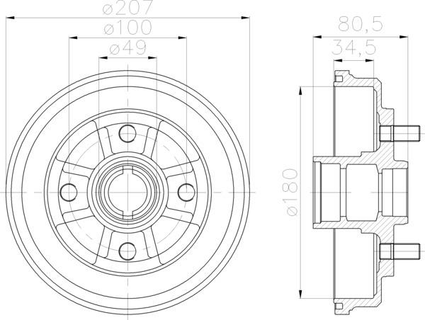 Mintex Brake Drum (Single) fits -Toyota MBD354 (also fits other vehicles)