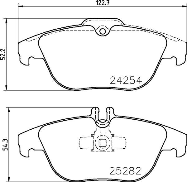 Mintex Brake Pad Set fits -MercedesBenz MDB3247 (also fits other vehicles)