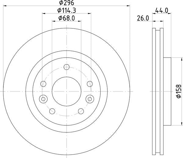 Mintex Brake Discs fits -Nissan Renault S264:5 MDC2695 (also fits other vehicles)