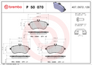 Brembo Brake Pad Set - P50070