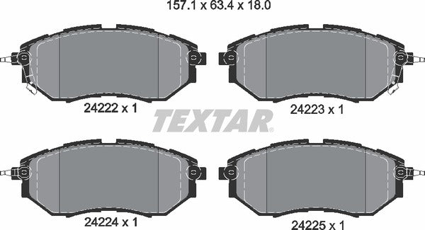 Textar Brake Pad Set - 2422201