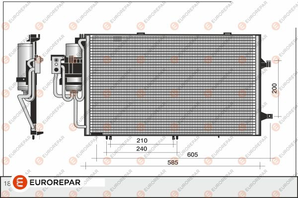Eurorepar Air Conditioning Condenser - 1609635780