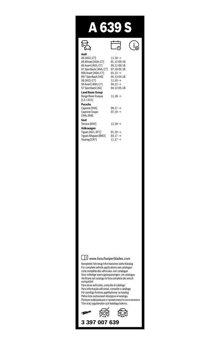 Bosch Aerotwin Front Wiper Blade Set - 575/530mm - A314S