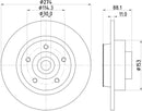 Mintex Brake Discs fits -Renault V345:5 MDC2284 (also fits other vehicles)