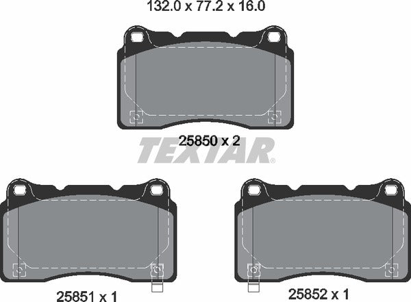 Textar Brake Pad Set - 2585001