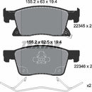 Textar Brake Pad Set - 2234501