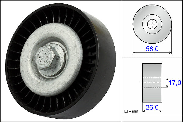 INA Deflection/Guide Pulley - V-Ribbed Belt - Part No - 532066910