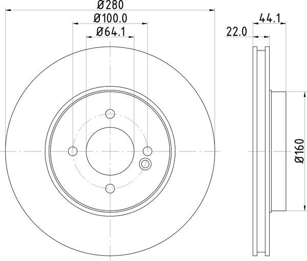 Mintex Brake Discs fits -Mini V324:4 MDC1775C (also fits other vehicles)
