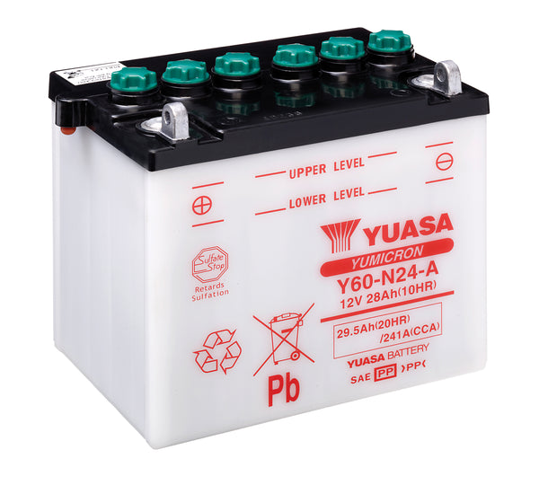 Y60-N24-A (DC) 12V Yuasa Yumicron Motorcycle Battery
