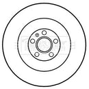 Borg & Beck Brake Disc Single Part No -BBD6050S
