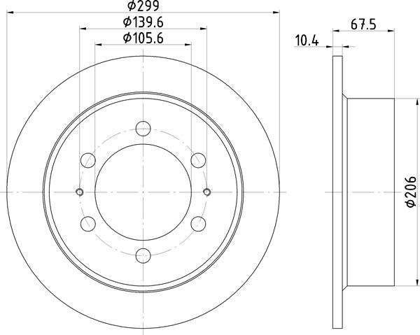 Mintex Brake Discs fits -Daewoo Ssangyong S299:6 MDC1371 (also fits other vehicles)