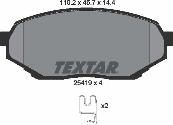 Textar Brake Pad Set - 2541901