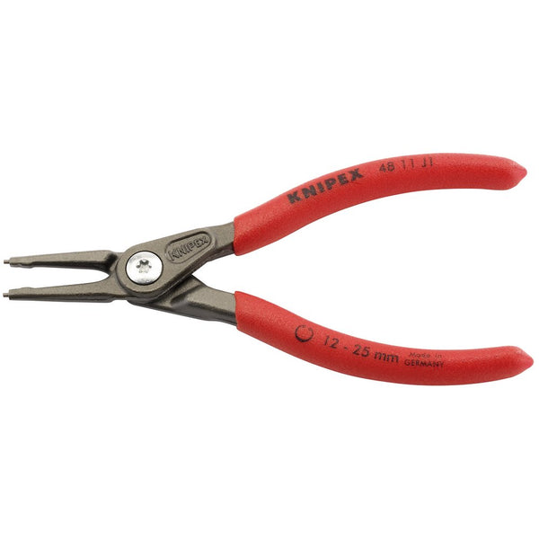 Knipex 48 11 J1 140mm Internal Straight Tip Circlip Pliers, 12 - 25mm Capacity