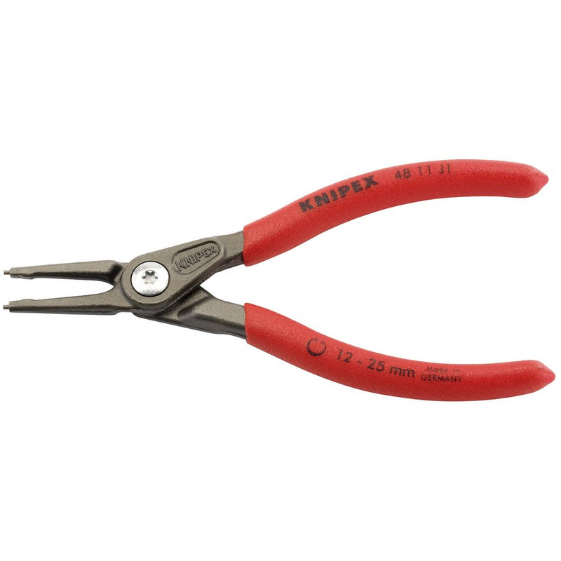 Knipex 48 11 J1 140mm Internal Straight Tip Circlip Pliers, 12 - 25mm Capacity