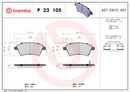 Brembo Brake Pad Set - P23105