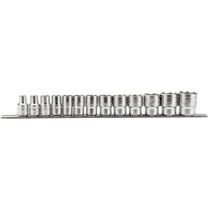 Imperial Socket on a Metal Rail, 1/2" Sq Dr (13 Piece)