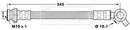 Borg & Beck Brake Hose Part No -BBH7165