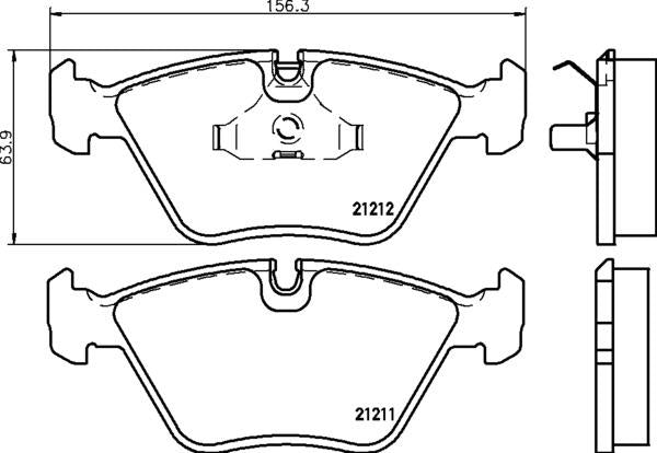 Mintex Brake Pad Set fits -Audi Citroën Peugeot MDB1878 (also fits other vehicles)