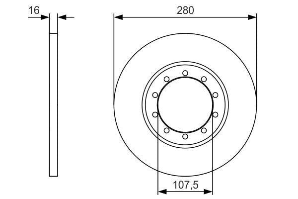 Bosch Brake Disc Pair Part No - 0986479R92