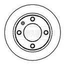 Borg & Beck Brake Disc Pair Part No -BBD4107