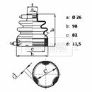Borg & Beck Cv Joint Boot Kit Part No -BCB6433