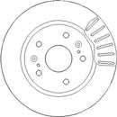 Disctech Brake Disc - Fits Land rover - ABD3322 - Front Axle