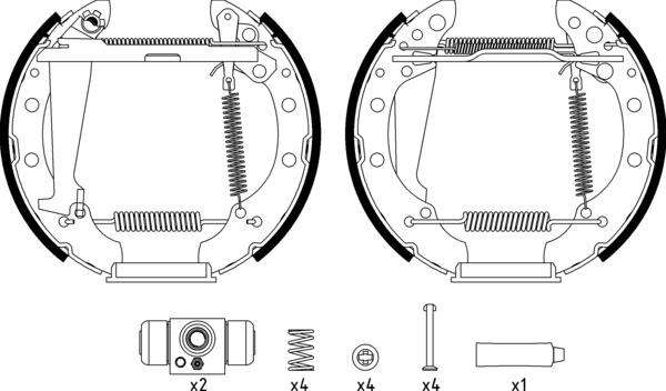 Mintex Brake Shoe Kits fits -Seat Skoda VW MSP153 (also fits other vehicles)
