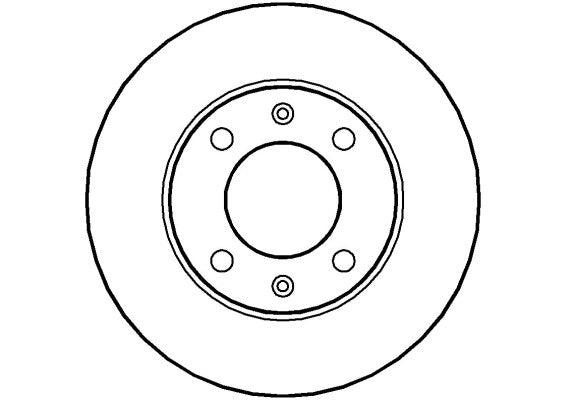 Disctech Brake Disc - Fits Citroën, Peugeot - ABD3497 - Rear Axle