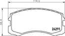 Mintex Brake Pad Set fits -Mitsubishi MDB2260 (also fits other vehicles)