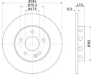 Mintex Brake Discs fits -MercedesBenz V283:4 MDC806 (also fits other vehicles)