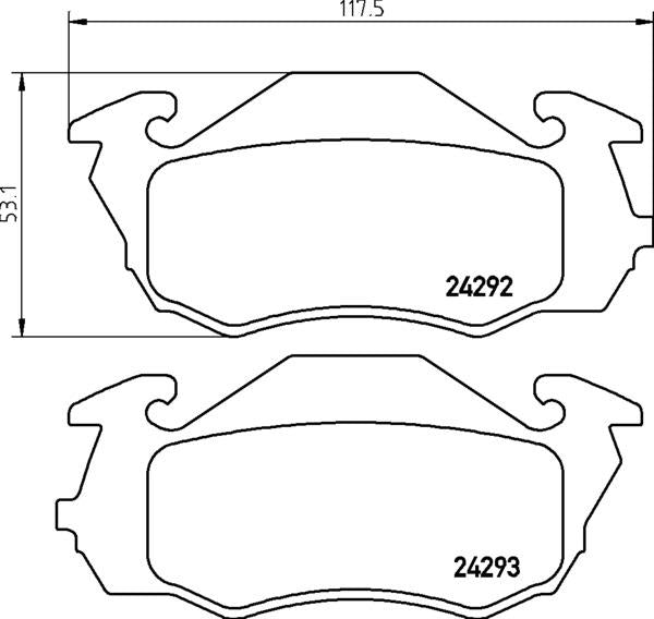 Mintex Brake Pad Set fits -Subaru MDB2021 (also fits other vehicles)