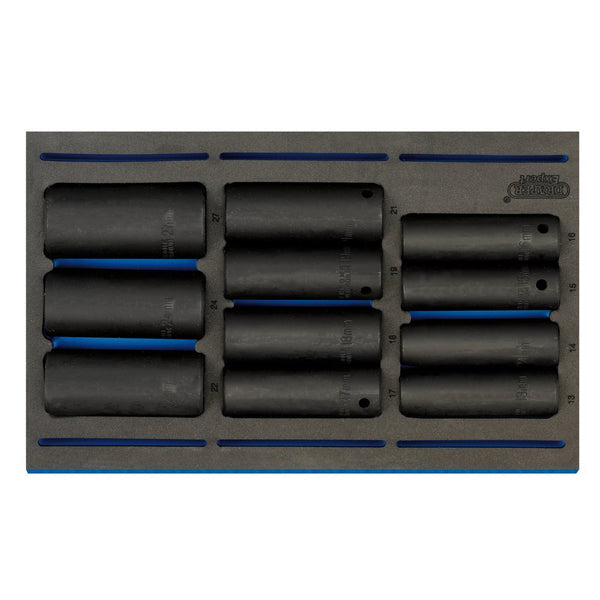 1/2" Sq. Dr. Impact Socket Set in 1/4 Drawer EVA Insert Tray (11 Piece) - 63483