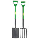 Carbon Steel Garden Fork and Spade Set - 16566