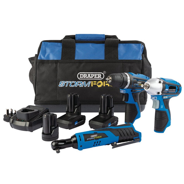 Draper Storm Force 10.8V Power Interchange Drill Driver Kit - 93521