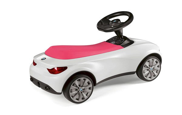 Genuine Original BMW Baby Racer III Kids Car White and Berry Red