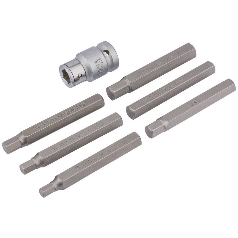 6mm - 12mm Hexagon Bit Set and Holder 1/2" Sq. Dr. (7 Piece) - 83564